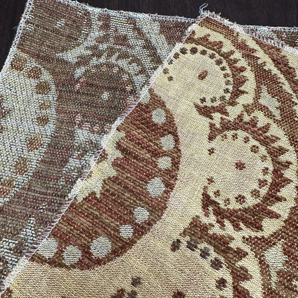 Boho Medallion Tapestry Upholstery Fabric Panel Throw Reversible 24x26‎ Browns